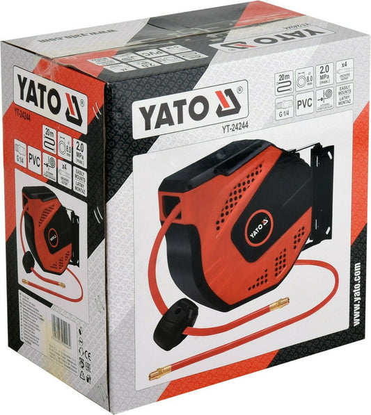 Yato Druckluft Schlauchtrommel 1/4" 8mm Automatik Schlauchaufroller 20m Spule