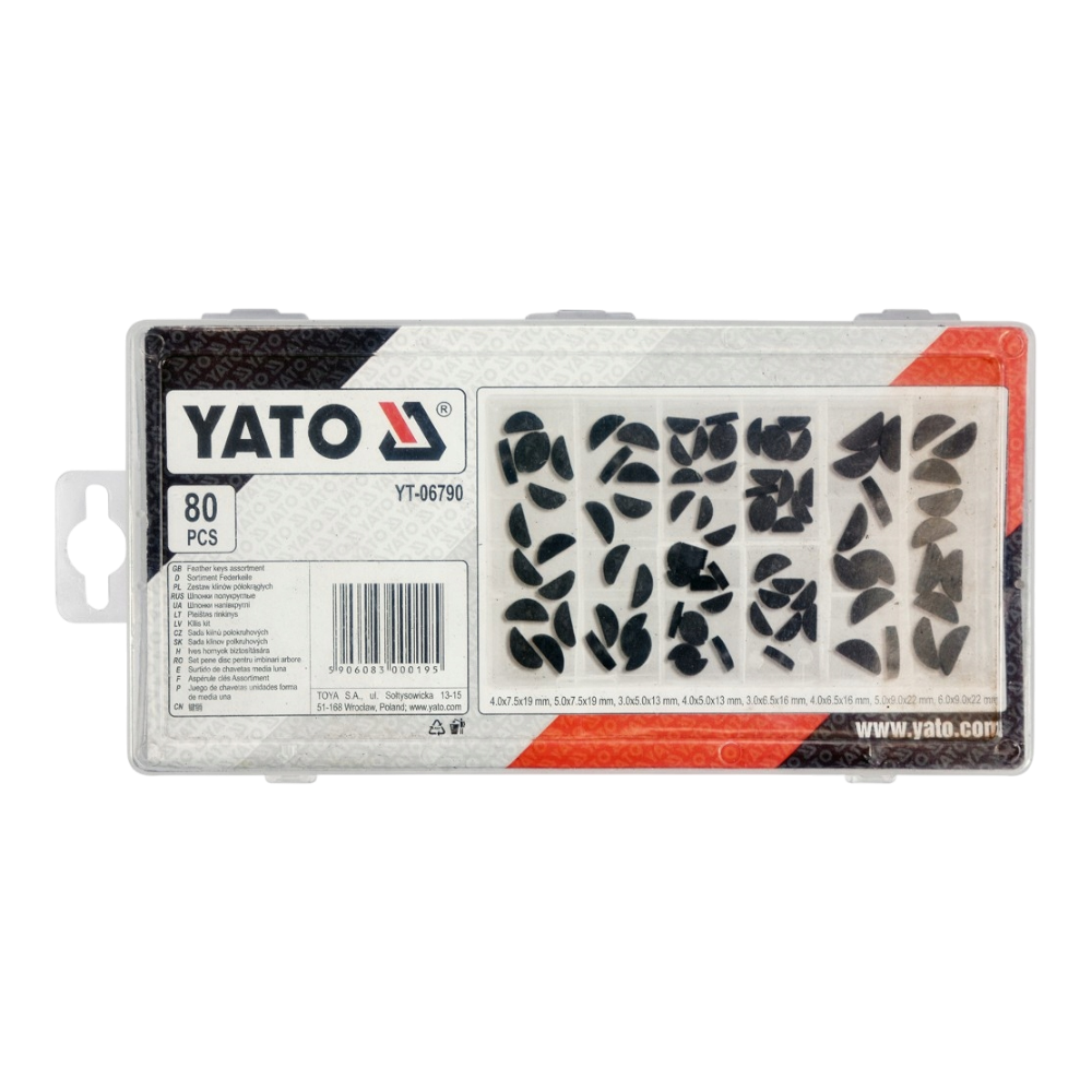 Federkeile Keile Halbmond Paßfeder Mitnehmerkeile Sicherungskeile Set 80 Stück