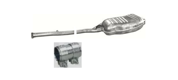 Endschalldämpfer Endtopf Auspuffanlage für BMW E36 318i Touring Cabrio 1990-1999
