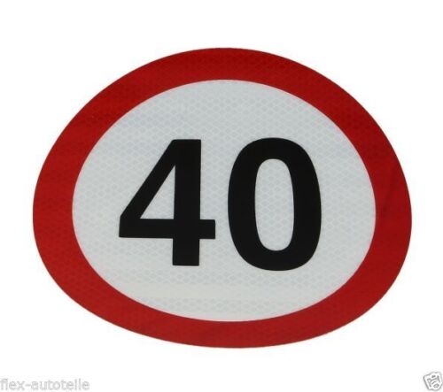 Sign 40 km /h speed sticker red /white