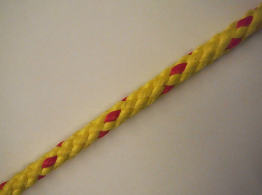 Ø 8mm Polypropylen Geflochten Seil Leine Tau Schnur Reepschnur Gelb-Rot