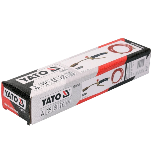 Gasbrenner 18 kW 1289 g/h Lötgerät Gaslötgerät 370mm Abflammgerät mit Adapter