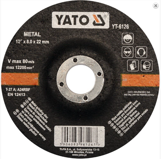 Winkelschleifer Fächerscheibe 125x8x22 Schleifscheibe Schruppscheibe Metall