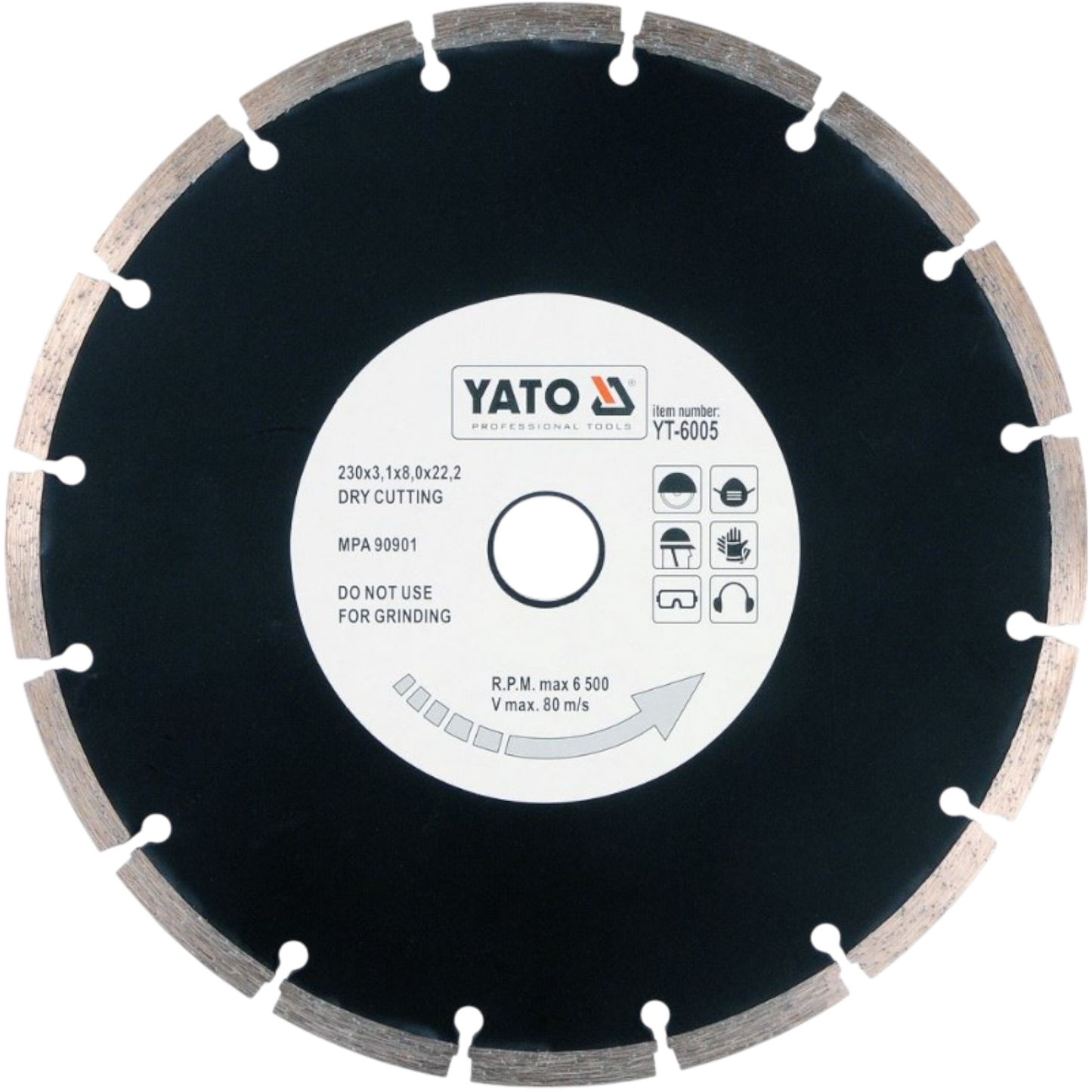 Diamant-Trennscheibe 230 x 22,2 Fliesen Beton Mauerwerk Stein für Trennschleifer