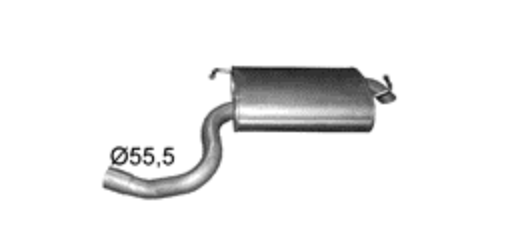 Endschalldämpfer Endtopf Auspuff Abgasanlage für Toyota Avensis 2.4 VVT-i 03-08