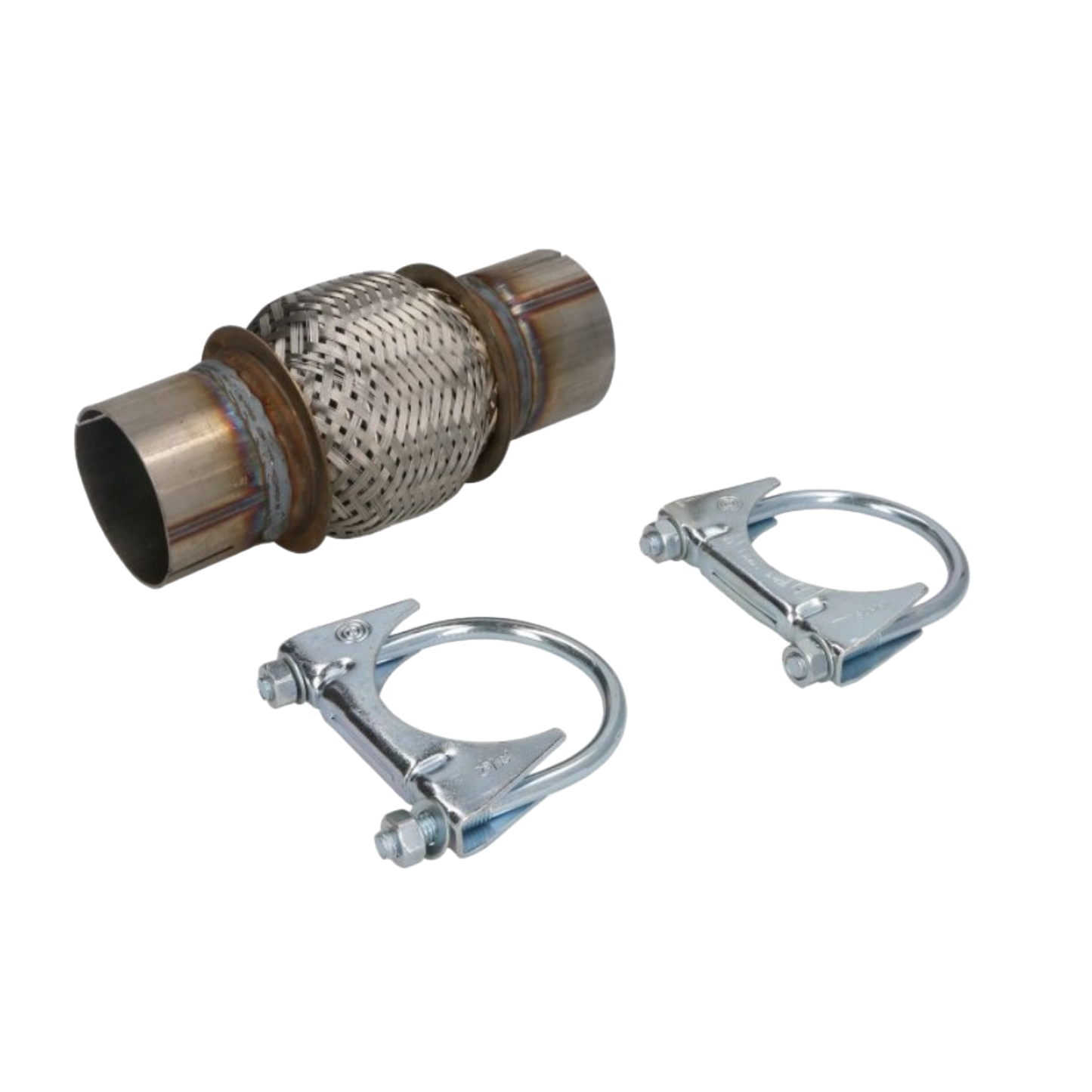 einschraub Flexrohr 60x100 185mm flexibles Auspuff Flexstück Flexteil Schelle