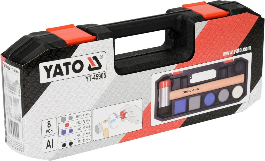 Yato Schonhammer Ausbeulhammer Schlagköpfe Blechhammer wechselbar Set 9-tlg