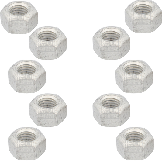 10x Mutter M10x1,5 Stahl verzinkt Abgaskrümmer Auspuff für Audi Seat Skoda VW