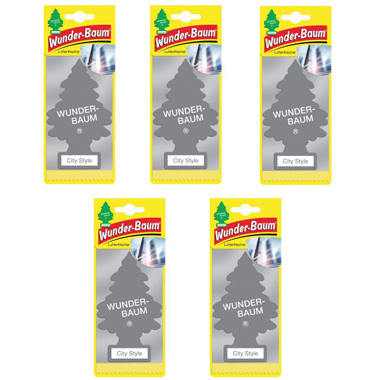 5x Wunderbaum City Style Duft Baum Autoduft Auto Lufterfrischer Spiegel Raumduft