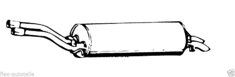 Endschalldämpfer Endtopf Auspuff hinten Mercedes W123 C123 250 280 E CE