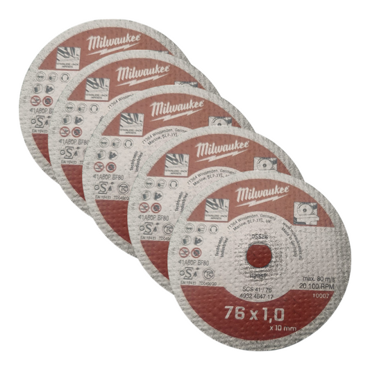 5x Trennscheibe Flexscheibe für Metall Edel Stahl Ø 76mm Akku Winkelschleifer