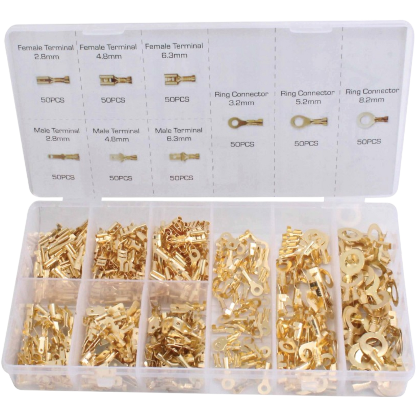 elektro Kabel Steckverbinder Messing Sortiment 450 Kfz Kabelschuhe Flachstecker