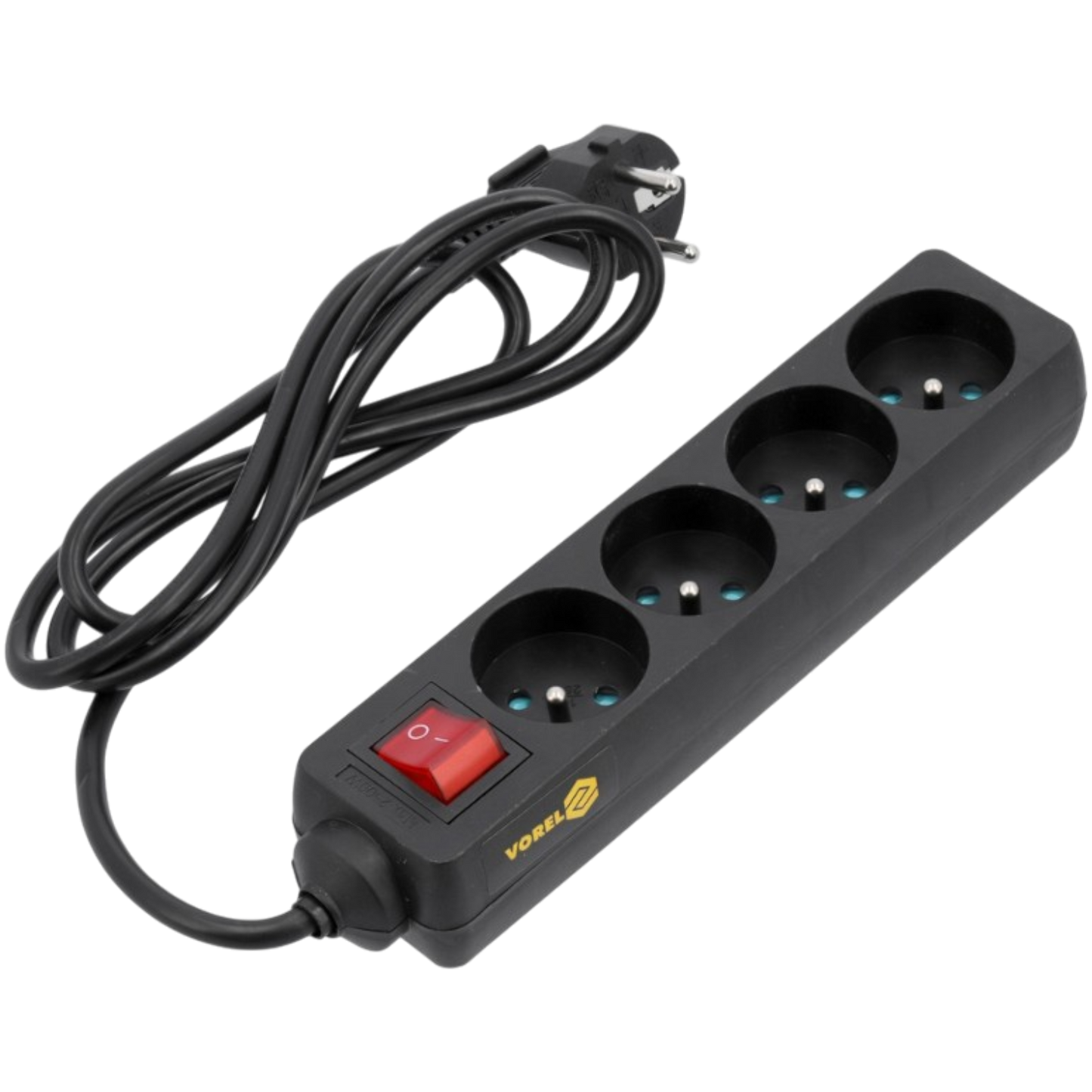 Steckdose Verteilerkabel 4er Mehrfachsteckdose Eurostecker C 4-fach Leiste 1,5m