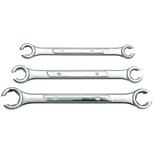 Ringschlüssel offen 3-tlg Satz doppel Bremsleitungsschlüssel Leitungsschlüssel
