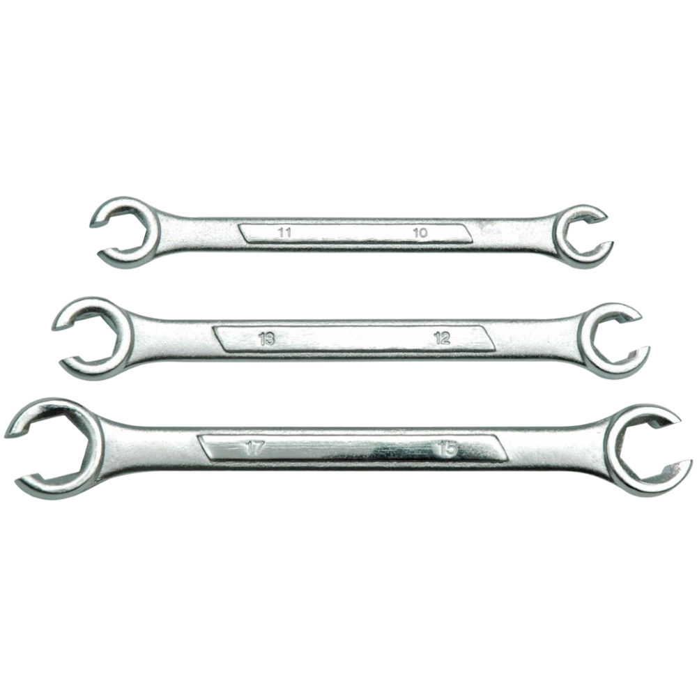 Ringschlüssel offen 3-tlg Satz doppel Bremsleitungsschlüssel Leitungsschlüssel