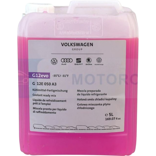 VAG Kühlerfrostschutz Kühlflüssigkeit 5L Rot Rosa G12 evo für Audi VW Seat Skoda