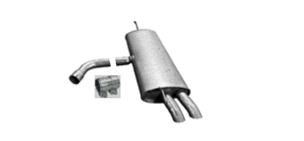 Endschalldämpfer Endtopf Auspuffanlage für VW Golf 7 VII 1.5 130PS 2017-2020