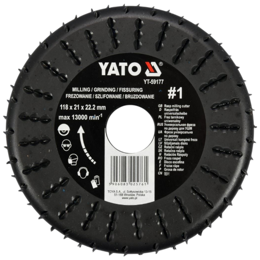 Schleifscheibe Holzraspel 118x22,2mm Raspelscheibe 13000min1 Universalraspel #1