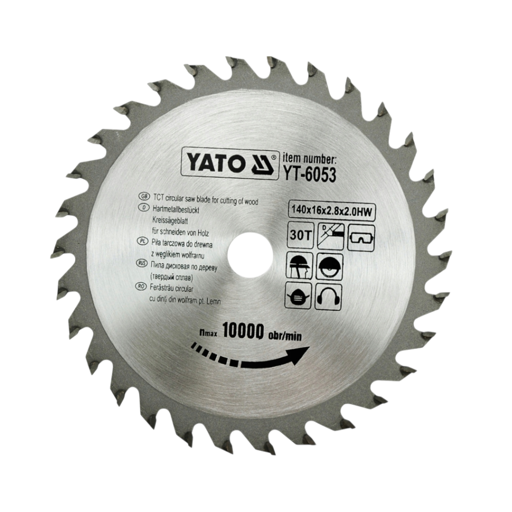 Kreissägeblatt Holzsäge 140x16x2,8x2mm 30T TCT Sägeblatt Scheibe 10000min1