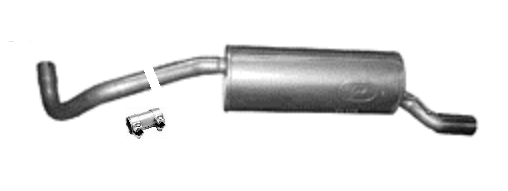 Endschalldämpfer Endtopf Auspuff Abgasanlage für VW Polo 1.2 14-2017 90-110 PS