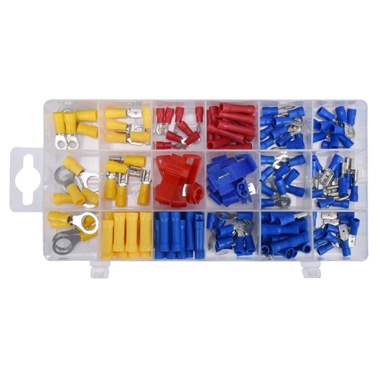 Kabelschuhe Steckverbinder 160tlg Verbindersatz Flachstecker Set Box Auto Crimp