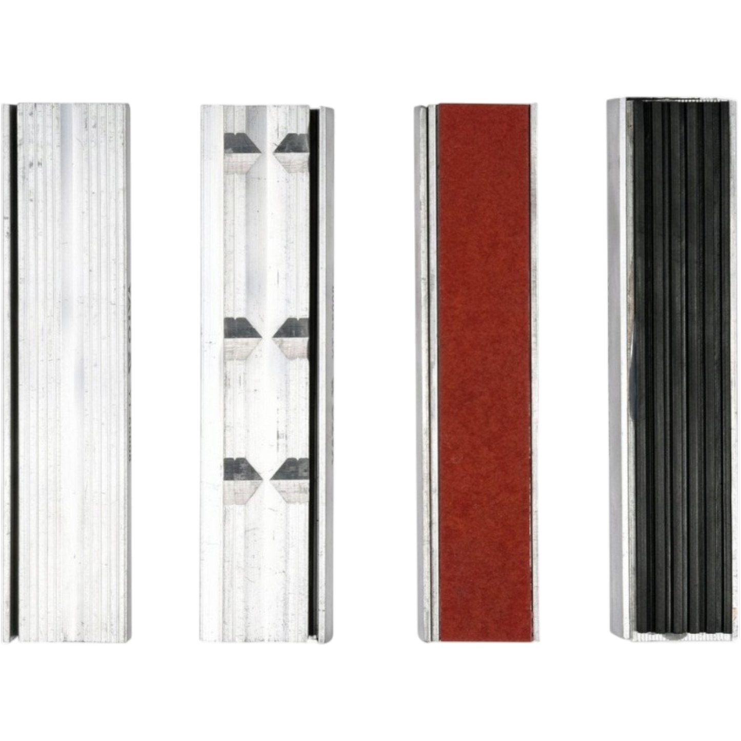 Schutzbacken Set 8tlg Schraubstock 150mm Alu magnetisch Gummi Kunststoff Kerben