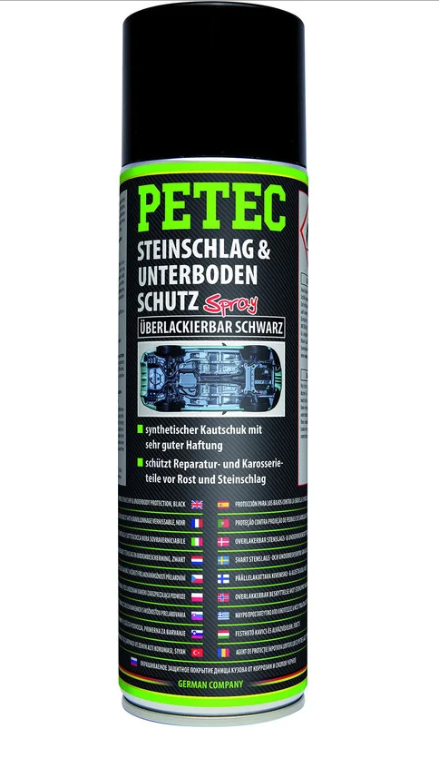 PETEC 73250 Steinschlag & Unterbodenschutz Spray schwarz Kautschukbasis 500ml