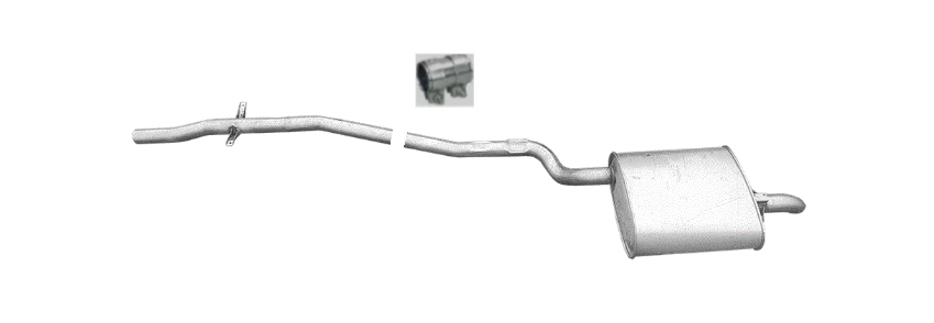 Endschalldämpfer Endtopf Auspuffanlage für BMW 5er E39 520d Touring 100kW 00-03