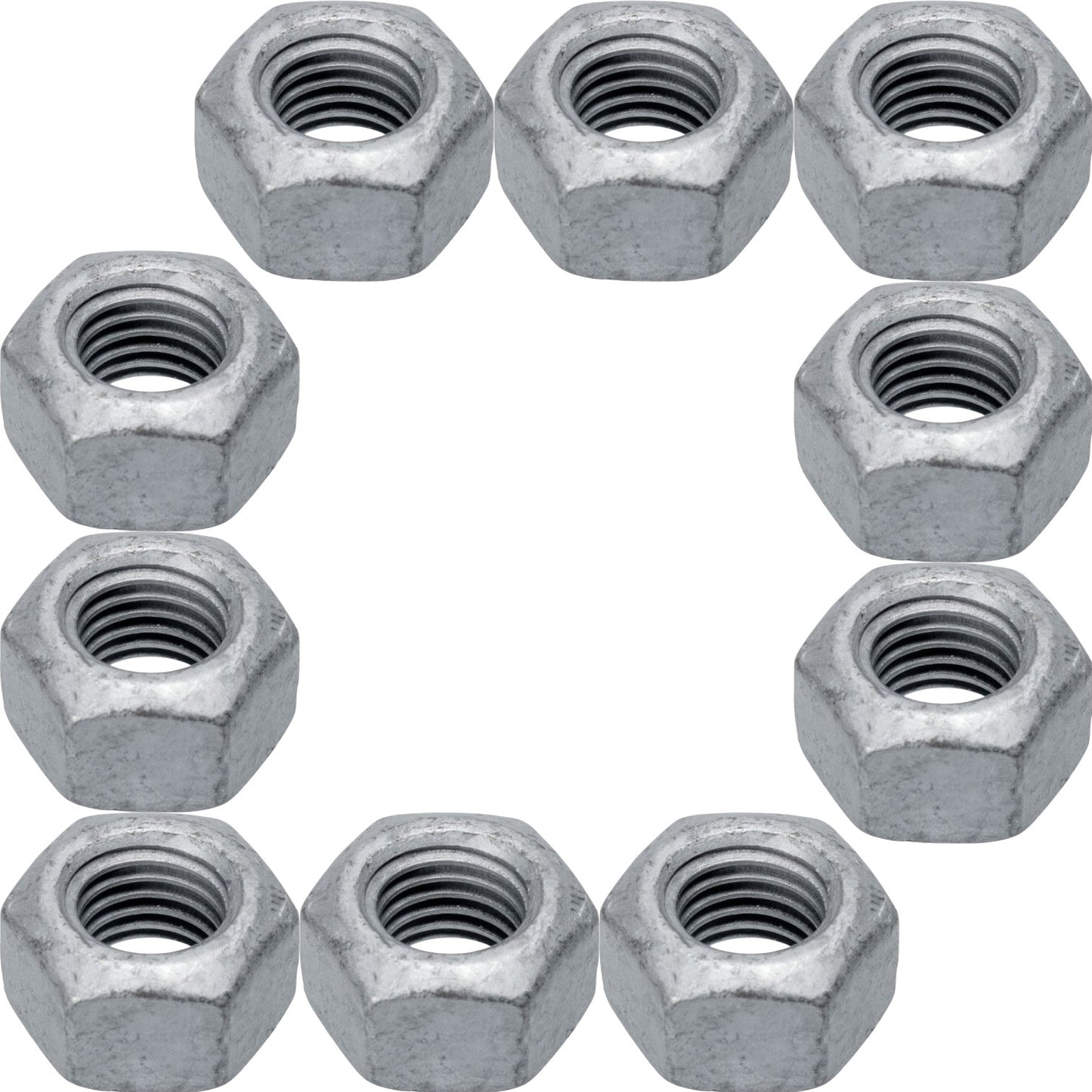 10x Mutter M10x1,5 Stahl verzinkt Abgaskrümmer Auspuff für Audi Seat Skoda VW