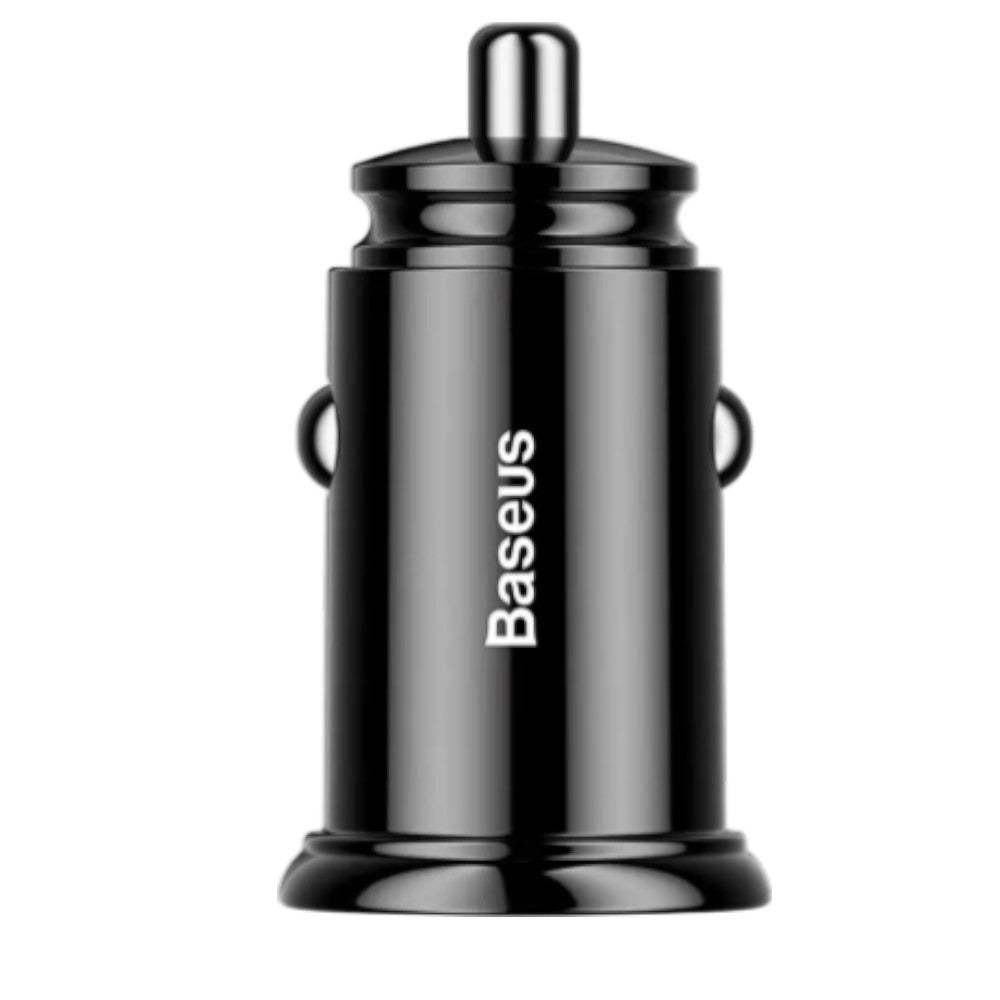 Autoladegerät Ladegerät rund mit 2xUSB QC3.0 5A 30W Schnelllader LED Doppel-USB