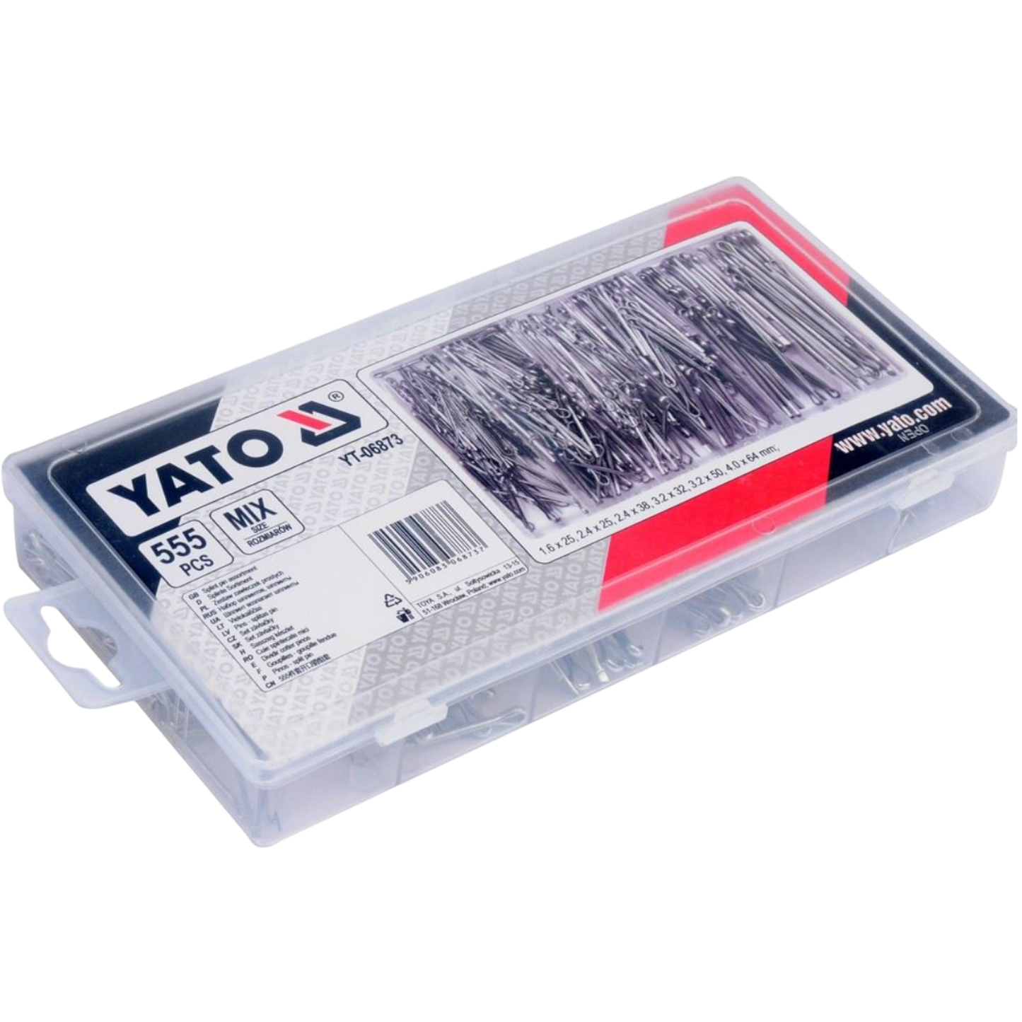 Splinte-Sortiment Sicherungssplinte Sicherungsstifte 555tlg Splint Set Gerade