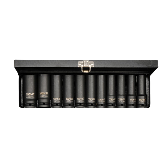 Schlag Steckschlüsselsatz Kraft 11 tlg. 1/2" CrMo Schlagschlüsselsatz Nuss lang