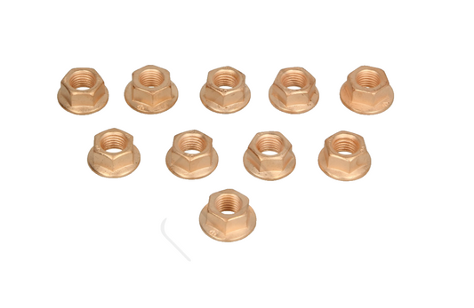 10x Kupfermutter 15 Krümmer M10 x 1,25 Cu-Muttern Auspuff Montage
