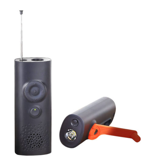 Kurbelradio Notfall Taschenlampe SOS Powerbank AM FM IPX4 Spritzwasserschutz