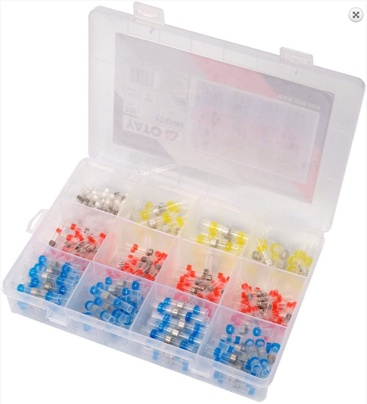 Lötverbinder Schrumpfschlauch Stoßverbinder Kabel Quetschverbinder 500tlg.