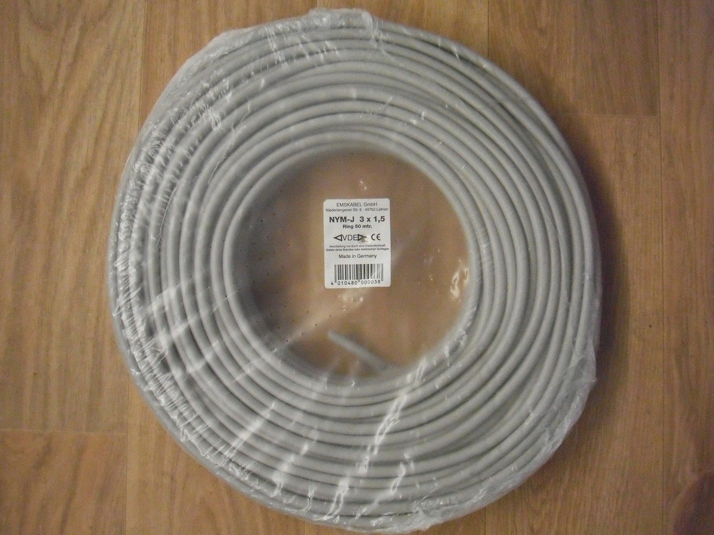 50m power cable NYM-J 3 x 1.5 electrical installation line 3-wire copper cable