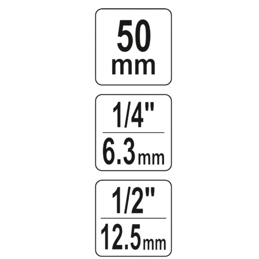 Bithalter Blisterpack Adapter Bohrer 50mm sechseckig 1/4" Schaft 1/2" Treiber