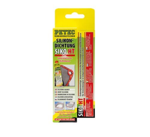 PETEC 97880 SIKO HT elastische Universal Dichtmasse Abdichtung 70ml Silikon Rot