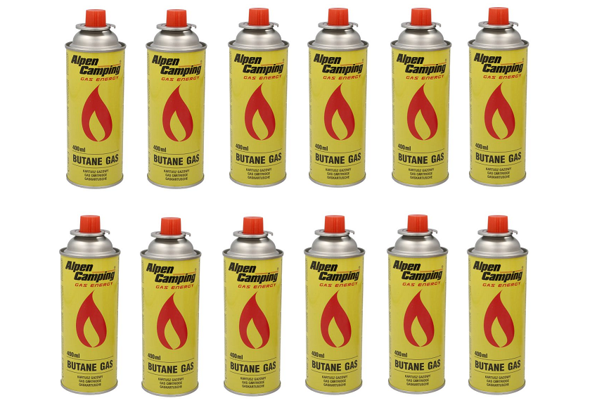 12x Butan Gas Kartusche Gaskartuschen Bunsenbrenner Campingkocher Gask –  Flex-Autoteile