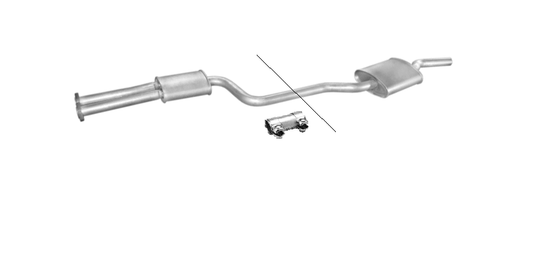 Mitteltopf Mittelschalldämpfer mitte Mercedes Kombi T-Model Saloon S123 W123 230