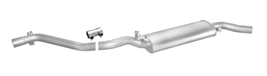 Field silencer Endpuff exhaust rear VW Golf 2 II 1.6TD 1V JR MF SB RA
