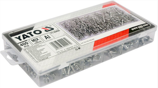 Blindnieten Popnieten Hebelnieten Flachkopf Aluminium Stahl 400 Stk 2,4 - 4,8