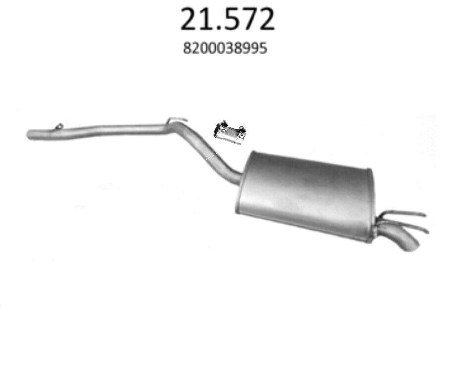 Endschalldämpfer Endtopf Auspuff hinten Renault Twingo 1,2 16V C06