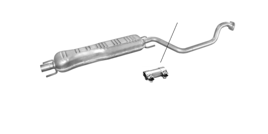 Hauptschalldämpfer Mitteltopf Auspuff mitte Zafira A F75 1,6 1,8 2,2 16V -03