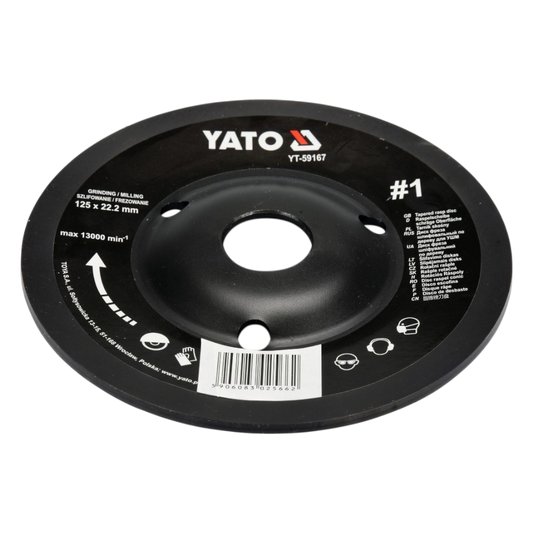 Schleifscheibe Holzraspel 125x22,2mm Raspelscheibe 13000min1 Universalraspel #1