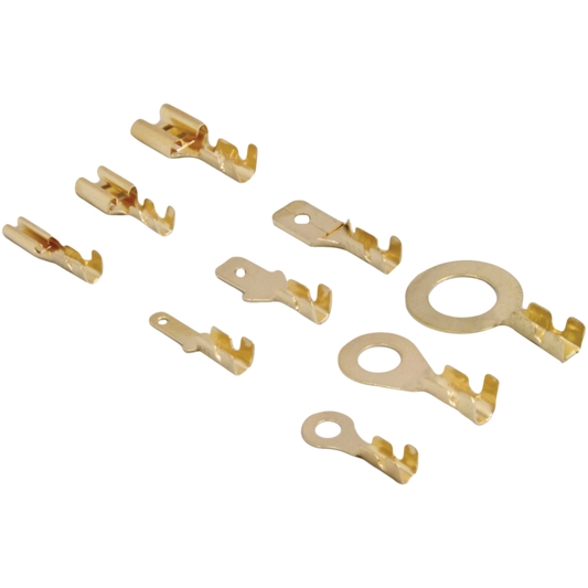 elektro Kabel Steckverbinder Messing Sortiment 450 Kfz Kabelschuhe Flachstecker