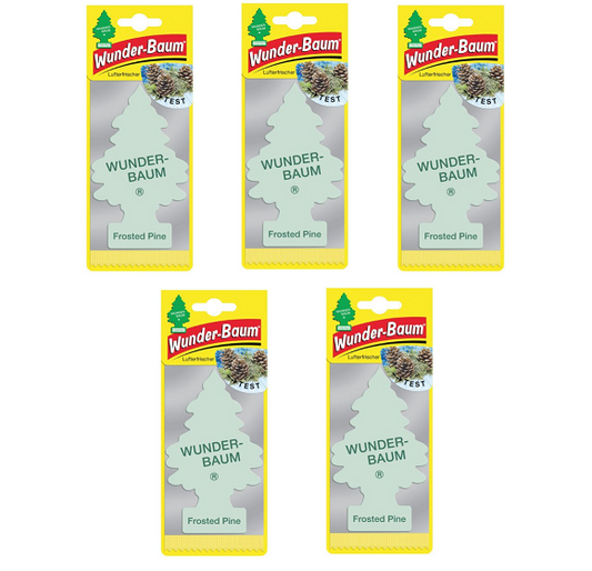 5x Wunderbaum FrostedPine DuftBaum Autoduft Auto Lufterfrischer Spiegel Raumduft
