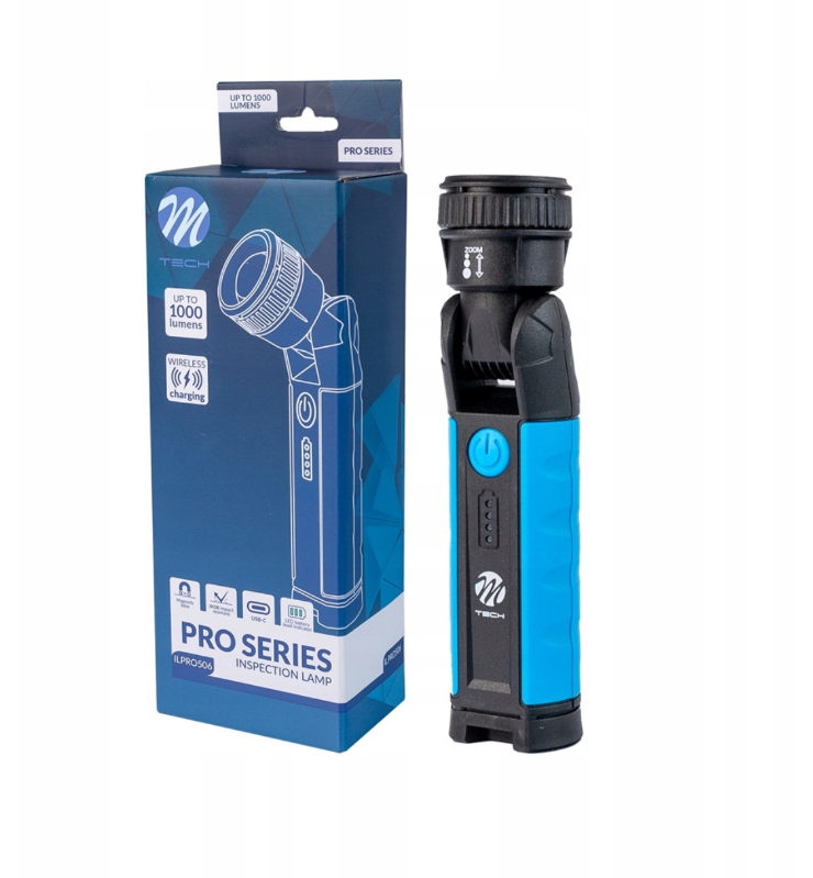 Werkstattlampe Inspektionslampe 1000lm Zoom USB-C Induktion Magnet Camping Kfz