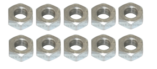 10x Mutter M10x1,25 verzinkt Abgaskrümmer Auspuff für Opel Nissan Toyota Iveco