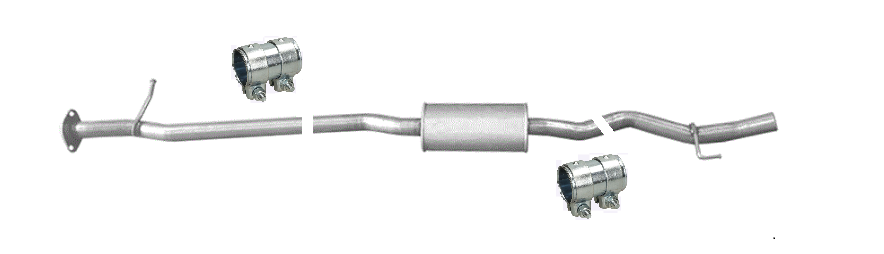 Mittelschalldämpfer Mitteltopf Auspuff für Nissan Qashqai 2,0 Allrad bis 2010